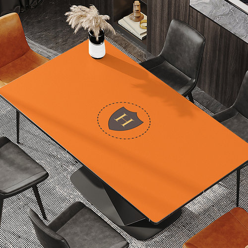 领雁防水防油轻奢风双层皮革桌垫