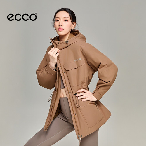 ECCO×NRL联名 秋冬轻盈保暖通勤休闲修身棉服外套女款EN263J063F