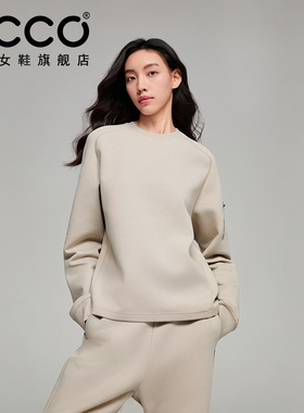 ECCO x NRL联名 26新简约宽松女装卫衣运动休闲上衣女EN253SW003