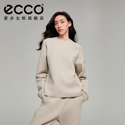 ECCO x NRL联名 26新简约宽松女装卫衣运动休闲上衣女EN253SW003