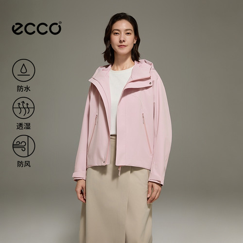 ECCO爱步外套女 秋冬时尚防水防风户外运动冲锋衣BIOM ES263J089F