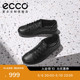 黑色板鞋 柔酷2号206503 ECCO爱步女鞋 真皮板鞋 休闲鞋 平底小白鞋