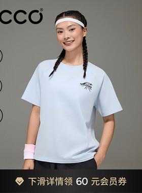 ECCO×白山联名系列 简约户外圆领舒适宽松短袖T恤女款EW251T005