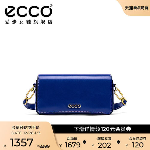 ECCO爱步单肩包女 新款时尚真皮斜挎包手提包 小号方包9107936