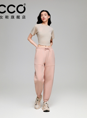 ECCO x NRL联名 26新款春夏简约休闲宽松运动卫裤女士EN253P018