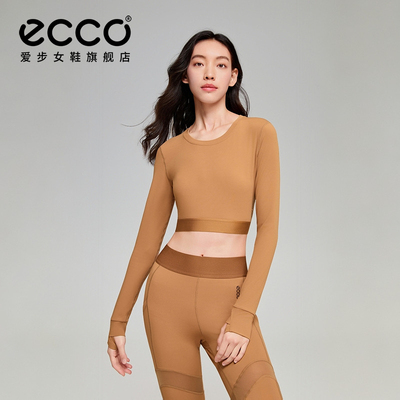 ECCO x NRL联名 2026新款圆领短款休闲运动长袖T恤女 EN261T048F
