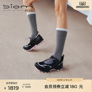 ECCO爱步女鞋 厚底休闲运动凉鞋 玛丽珍鞋 BIOMC踪迹803653 春新款