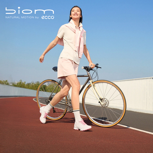 真皮透气老爹鞋 新款 运动鞋 健步BIOM W800463 ECCO爱步休闲鞋 女