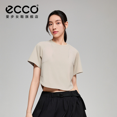 ECCO x NRL联名 26新设计感运动T恤女休闲亲肤短袖女款EN253T026