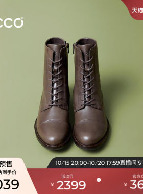 【预售】ECCO爱步女鞋 26秋冬新款尖头软底短靴马丁靴 型塑249393