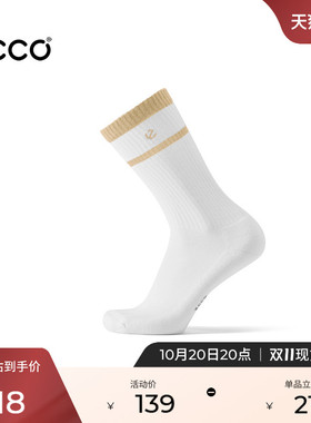 ECCO爱步袜子 2026秋季新款复古运动舒适防臭中筒袜长袜9085657