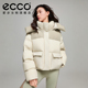 连帽羽绒服冬季 ECCO 外套女EN253J029 新款 防风保暖短款 NRL联名