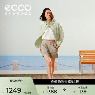 ECCO x 白山联名 新款户外运动休闲宽松高腰A字短裤女EW261P041