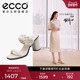 ECCO爱步女鞋 雕塑233303 真皮气质粗高跟凉拖鞋 拖鞋 春夏法式