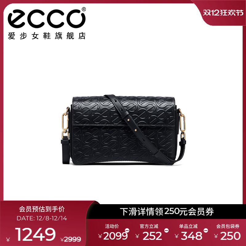 Ecco/爱步通勤时尚斜挎包单肩包
