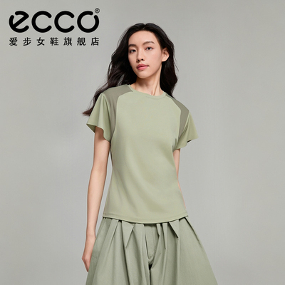ECCO x NRL联名 26新款运动透气T恤女休闲亲肤短袖女士EN253T025
