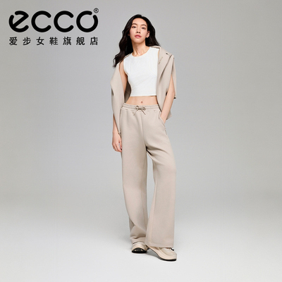 ECCO x NRL联名 新款直筒宽松阔腿裤女休闲裤运动卫裤EN253P019