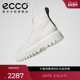 街头ACE ECCO爱步女鞋 860403 真皮板鞋 厚底休闲鞋 高帮鞋 秋冬新款