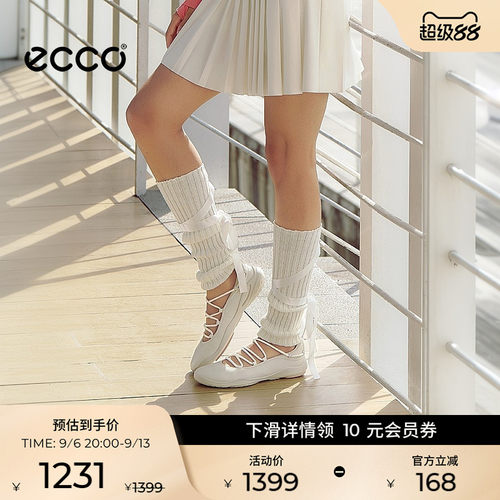 ECCO爱步女单鞋 秋季新款运动风平底玛丽珍芭蕾鞋 BIOM TR840103