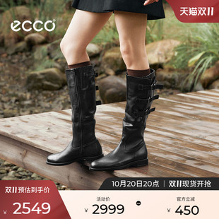 ECCO爱步女士靴子 秋冬新款时尚通勤骑士靴长筒靴 型塑25 249413