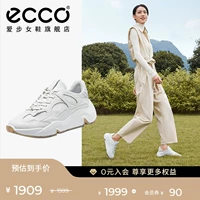 ECCO Dad's Shoes для женщин, удлиняющая обувь на толстой подошве, повседневная обувь, спортивная обувь, модная пара из натуральной кожи, 203213