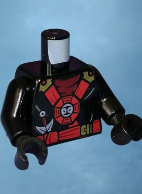 乐购搭建正品人仔幻影忍者 njo261红忍者凯配件躯干身躯76382身体