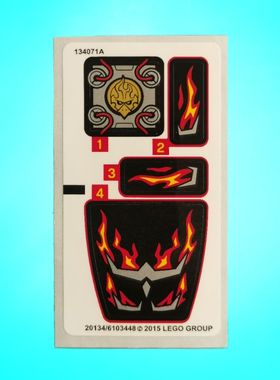 乐购建构70222 CHIMA传奇 虎参谋的黑火战车套装贴纸20133/20134