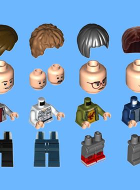 乐购拼插装侏罗纪世界75917 75919 75918 75915 人仔配件身体头发