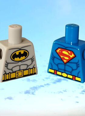 乐购搭建 蝙蝠侠和超人配件10724身体76382躯干76382/88585身躯