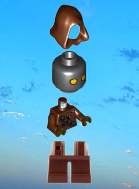 乐购建构星球大战人仔sw590 75059Jawa爪哇岛人配件17981表情身体