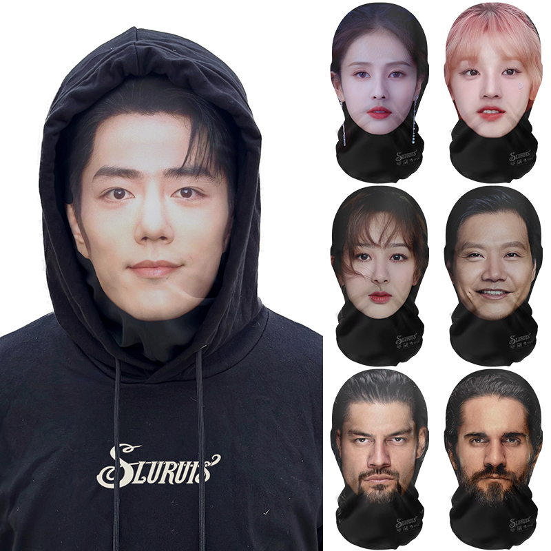 科比足球WWE仿真人脸网纱头套AV女神恶搞面罩表演晚会全脸面具