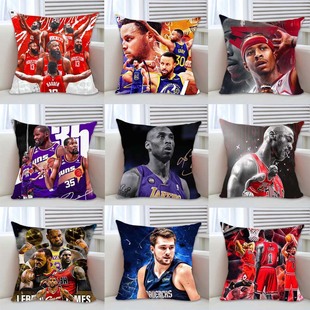 nba篮球星科比詹姆斯太阳湖人火箭队徽周边抱枕男生礼物靠枕靠垫