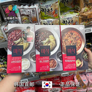 韩国直邮 江原道匠人正宗炸酱面四川麻辣炸酱面辣牛肉蕨菜面2人份