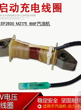 适用于雅马哈汽油发电机EF2600 166F MZ175抹光机水泵12V充电线圈