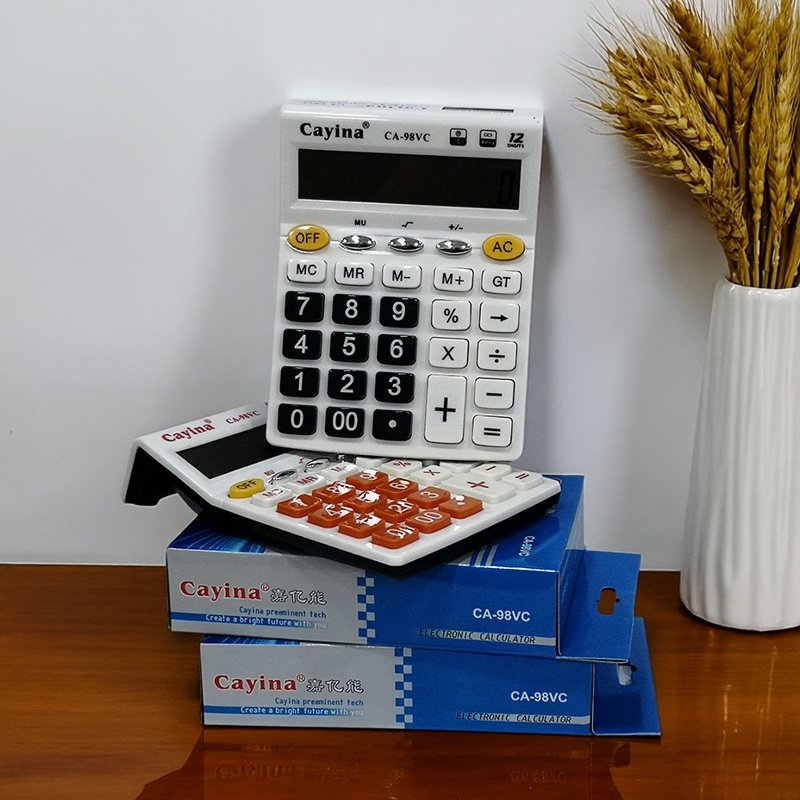语音款计算器12位大屏幕时尚带声音款财务会计办公用学生用计算机