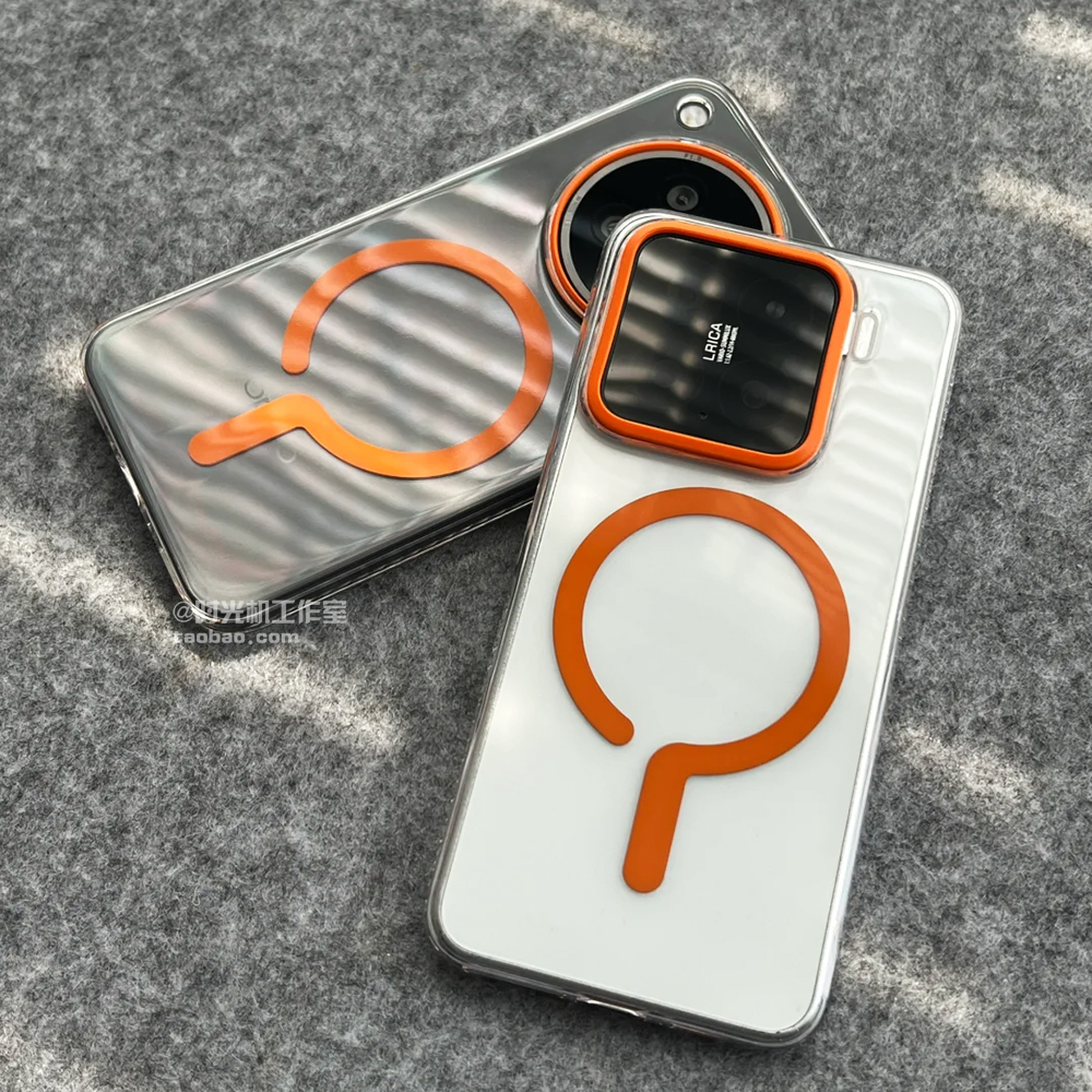 活力橙问号磁吸壳适用OPPOFindx8s手机壳X8Ultra透明PC硬X8Pro高透光面一加Ace5创意个性1+13男女保护套新款+