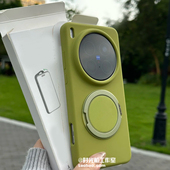 韩风豆蔻绿ins新色适用vivoX200S手机壳360°旋转支架壳x200ultra液态硅胶300磁吸支点外壳promini耐脏少女风