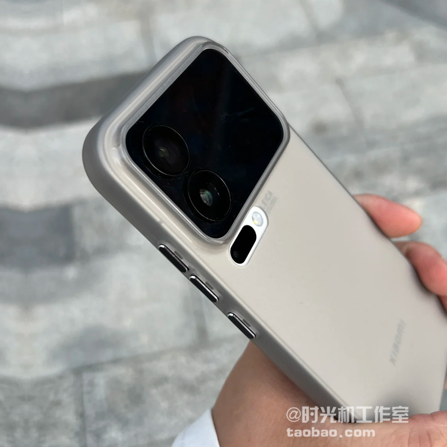 适用小米17磨砂黑透明电镀按键软