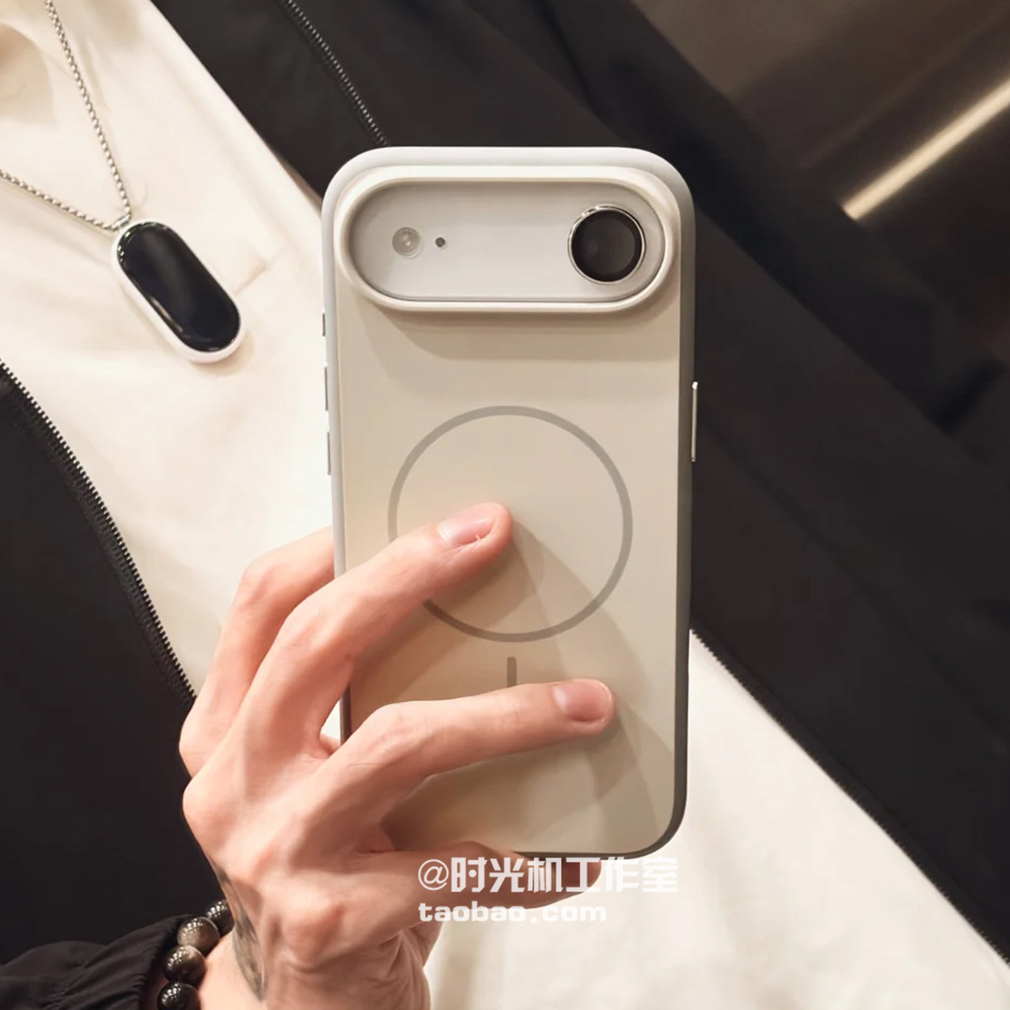 INS月光白肤感磁吸壳适用iPhone17Air苹果17Promax手机壳15/16撞色边框14/13全包边防摔大孔镜头简约男女套硬