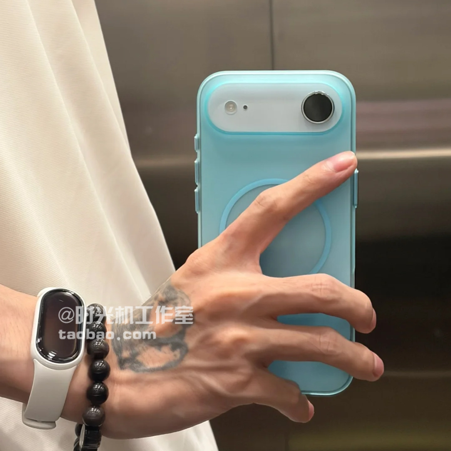 新款ins天蓝柔纱二代磁吸壳适用iPhone苹果17promax手机壳air磨砂16/15独立电镀按键14plus透明13/12小米17薄