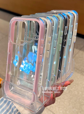 INS少女心马卡龙撞色边框二合一适用OPPOReno14手机壳Findx8s+透明14/13Pro加厚12/11防摔k10x硬K9s套k7x男女