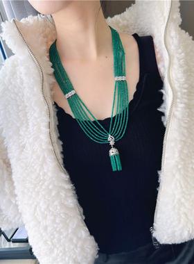 天然小众设计高级感长款毛衣链