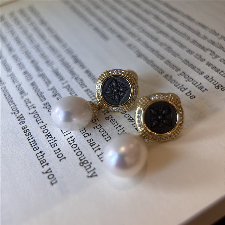 天然淡水珍珠耳钉925纯银耳饰女轻奢高级感复古大气耳环防过敏,珠宝/钻石/翡翠,耳饰,淘宝优惠券,粉丝福利购,淘宝优惠卷