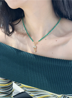 玛瑙锁骨链女简约首饰气质百搭