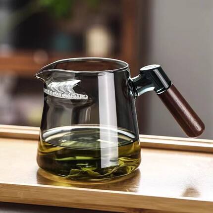 加厚高档月牙带茶漏过滤网一体玻璃茶壶泡绿茶器分茶杯公道杯茶具