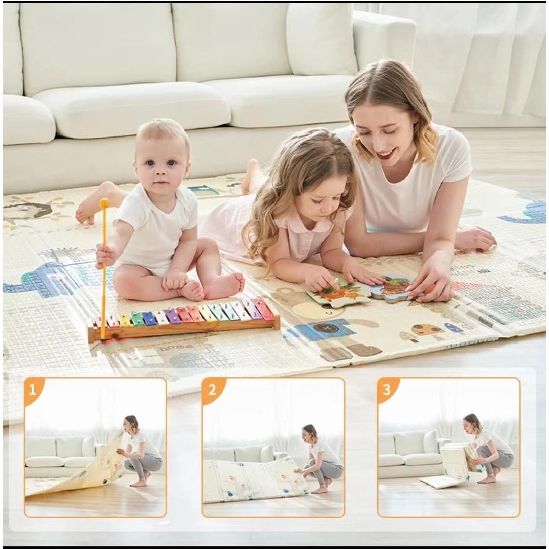 宝宝爬行垫XPE可折叠加厚婴儿家用客厅爬爬垫无味儿童泡沫地垫