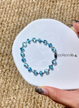 GiZi胖东来同款蓝色手链女糖果手链时尚高级感生日礼物韩系简约