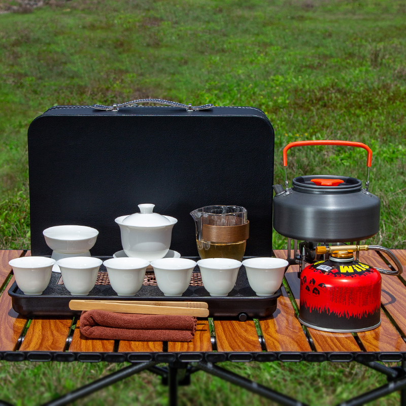 户外旅行便携式茶具套装带烧水壶