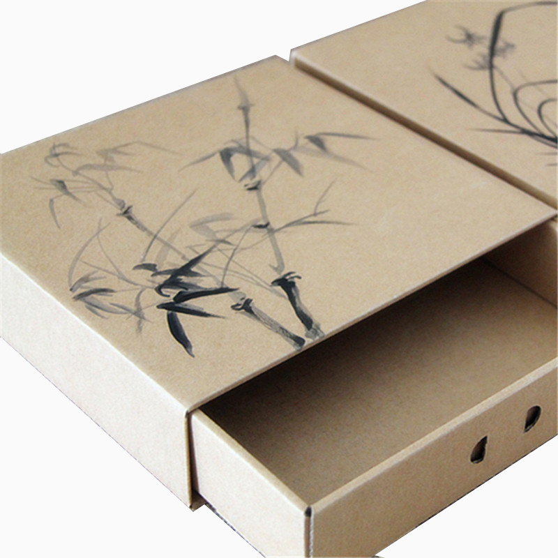 新品抽屉盒 普洱茶盒 手绘中国风特产包装盒 丝巾盒 纸盒瓦楞纸盒