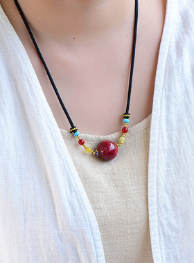 匠砂朱砂编绳手编女转运珠